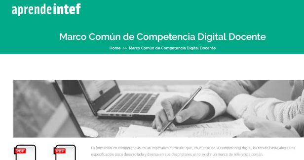 Competencia digital docente. Marco Común